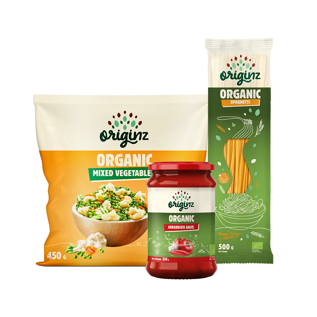 Frozen Mixed Vegetables, Spaghetti, & Arrabbiata Combo
