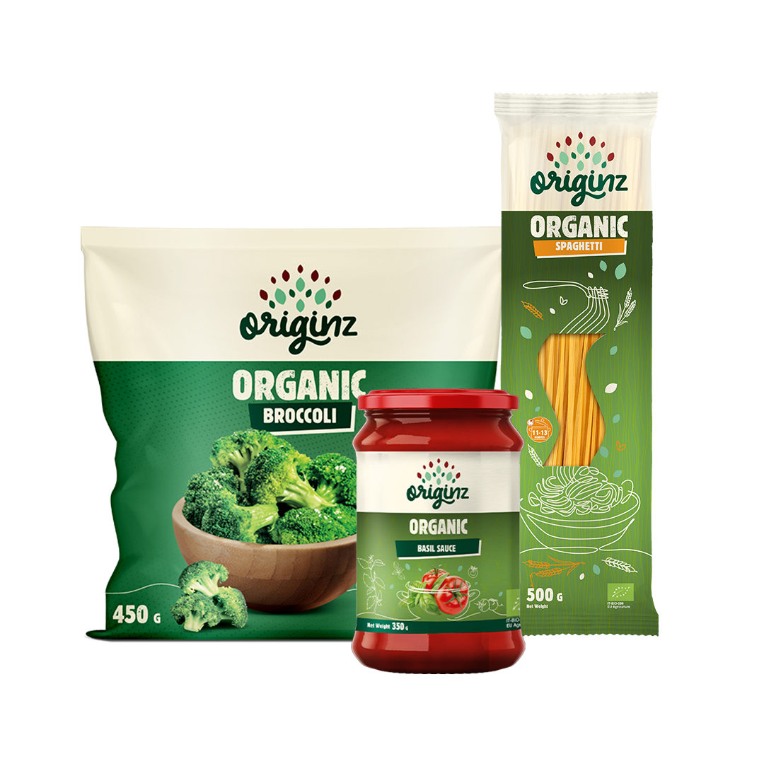Frozen Broccoli, Spaghetti, & Basil Sauce Combo