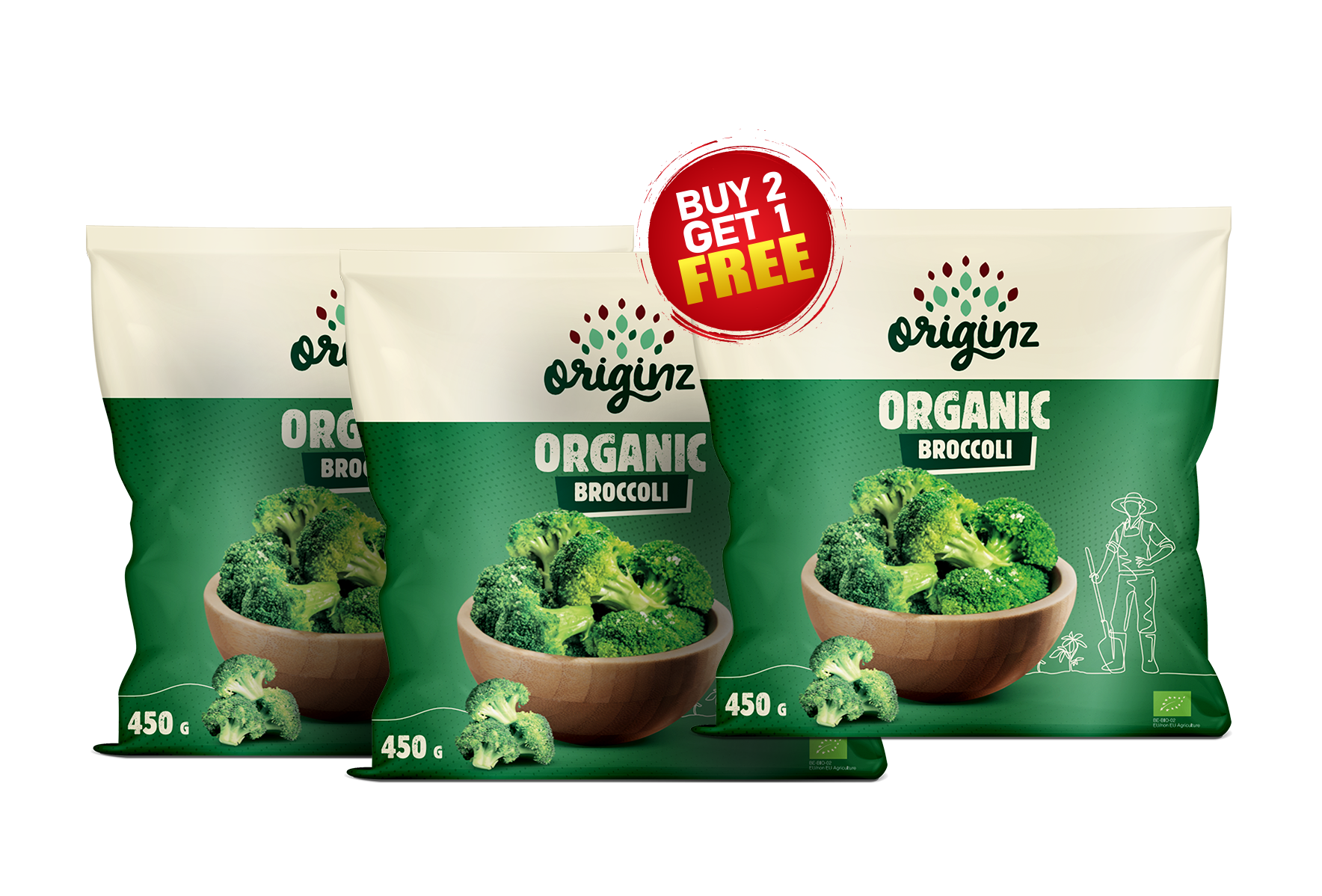 2 + 1 Free - Frozen Broccoli Combo