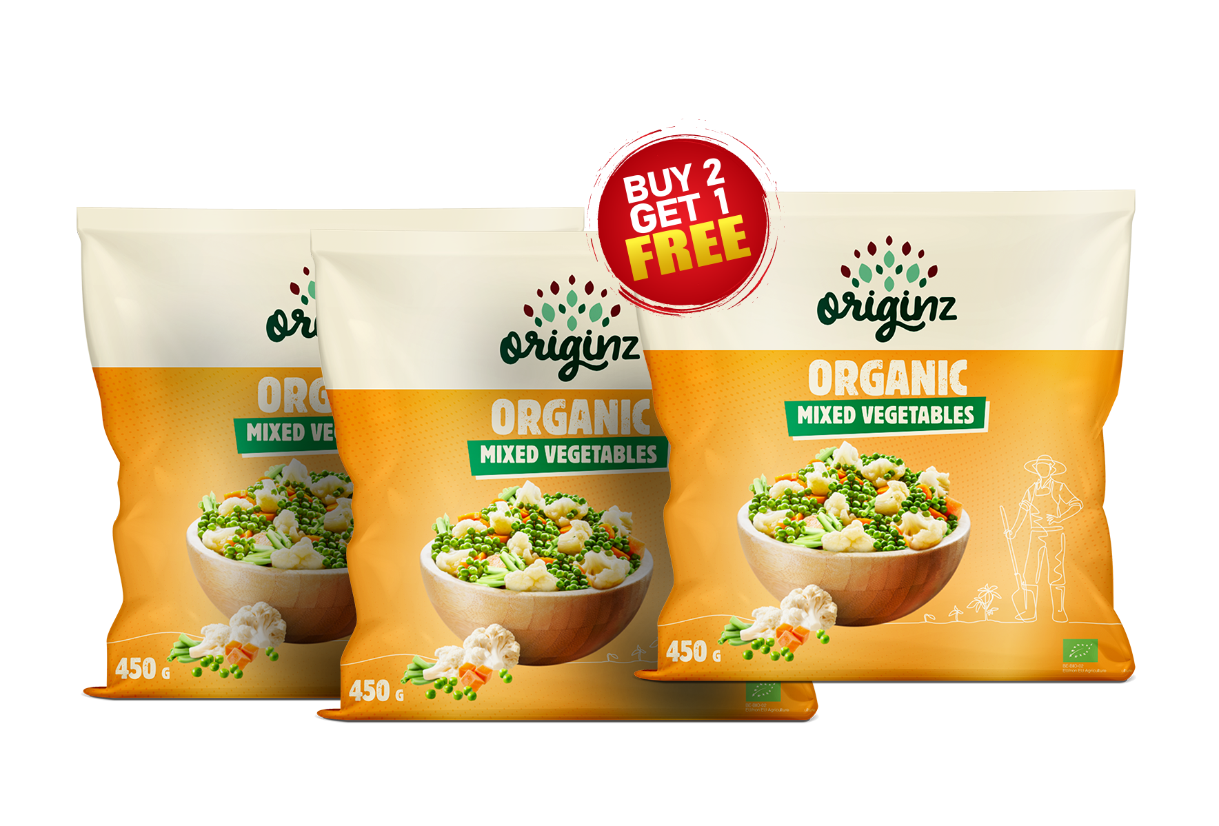 2 + 1 Free - Frozen Mixed Vegetables Combo