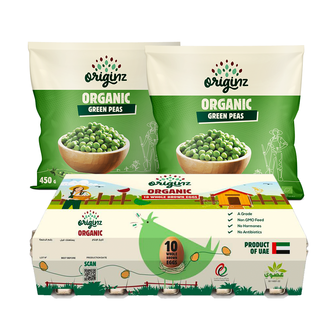 1 Eggs+   2 Frozen green peas