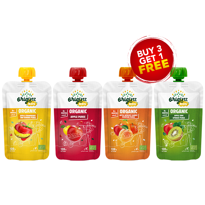 Pack of 4 Purees - Mixed