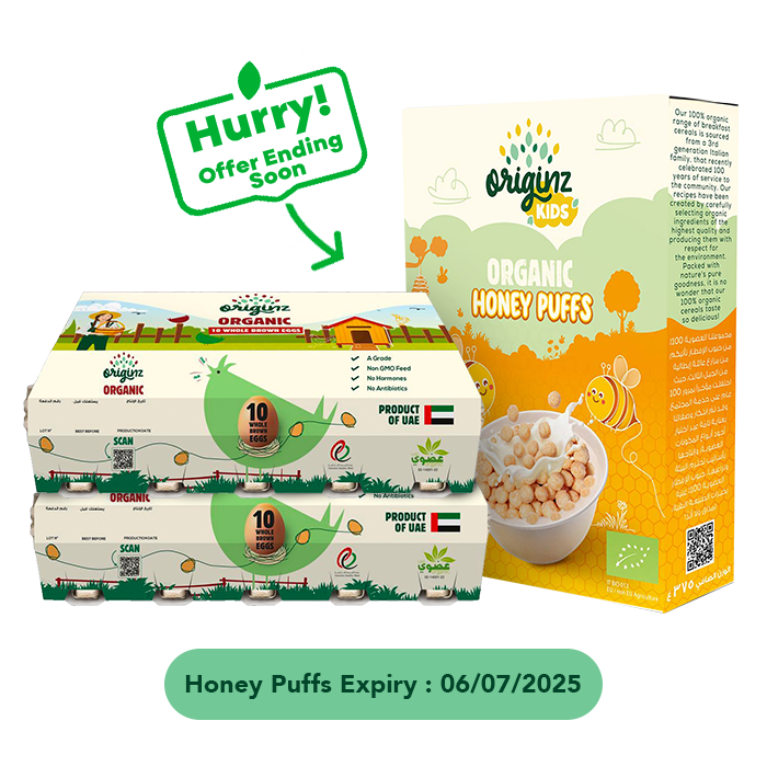 2 Eggs + 1 Honey Puffs Combo